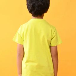 Anthrilo Boys Multi Zebra Lime Short Sleeves T-Shirt image 2