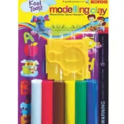 Kores KOOL CLAY - 25 grams - 6 Shades With 1 Mould-image-5