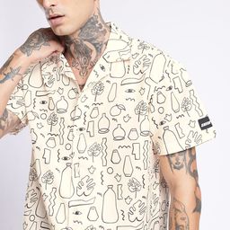 UNRL Abstract Printed Casual Shirt-image-10