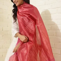 Fabindia Red Woven Pattern Dupatta image 4