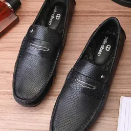 Pelle Albero Men's Black Casual Loafers-image-38