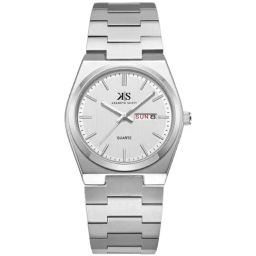 Kenneth Scott Men's White Dial Analog Watch - K24011-SBSW-23