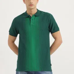 United Colors Of Benetton Green Regular Fit Stripe Polo T-Shirt-image-34