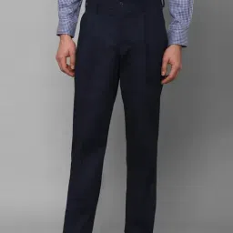 Louis Philippe Navy Regular Fit Trousers-picture-27