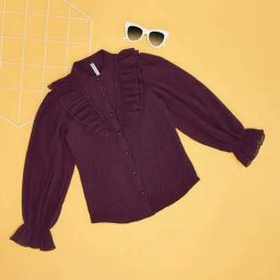Pantaloons Junior Girls Purple Potion Solid Full Sleeves Casual Tops & Tees-image-29