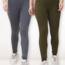 Gracit Grey & Green Solid Tights (Pack of 2)-image-11