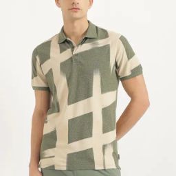 United Colors Of Benetton Green Regular Fit Printed Polo T-Shirt-image-94