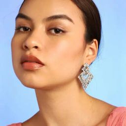 Sohi Multicolor Stone Drop Earrings image 3