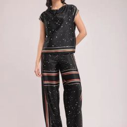 Fablestreet Black Printed Co-Ord Set-picture-13