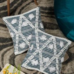 Hosta Homes Multi Cotton Abstract Cushion Covers-image-124