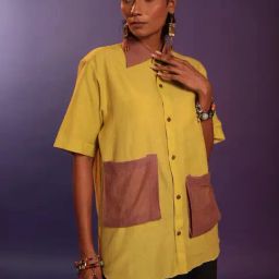 Quirky Bae Yellow Cotton Shirt-image-96