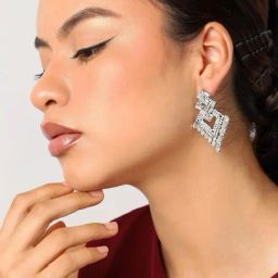 Sohi Multicolor Stone Drop Earrings image 2