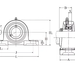 KOYO Pillow Block Bearing Unit, Inner Dia 25 mm, Length 140 mm, Width 34.1 mm, UCP205JD1K2 image 2