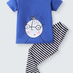 Nite Flite Girls Multicolor Cotton Printed Top and Pyjama-image-95