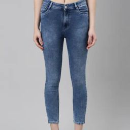 SHOWOFF Blue Denim Skinny Fit Mid Rise Jeans-image-66
