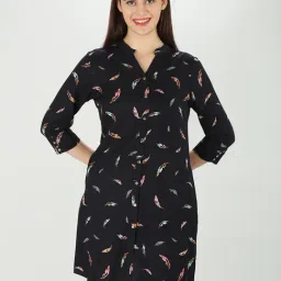 Mustard Navy Printed Shirt-image-89