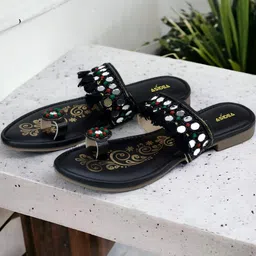 ASIDEA Women Embellished Party One Toe Flats-image-67