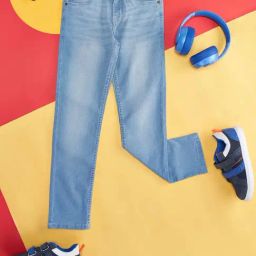Pantaloons Junior Boys Starlight Blue Slim Fit Jeans-image-66