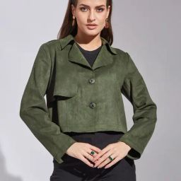 Latin Quarters Green Polyester Regular Fit Jacket-picture-37