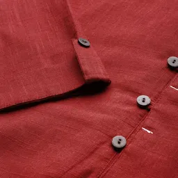 Anouk Men Red Solid Kurta image 2