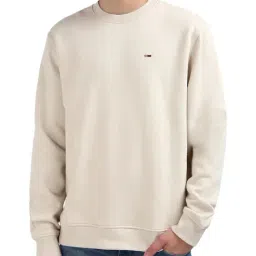 Tommy Hilfiger Beige Cotton Solid Men Regular Fit Sweatshirt-picture-28