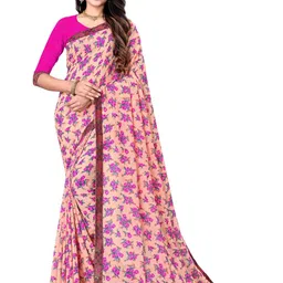 KANOODA Women Floral Printed Pure Georgette Sarees-picture-37