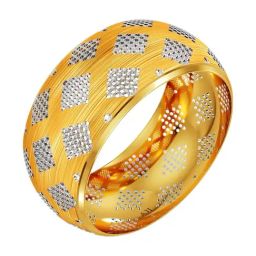 Joyalukkas 22k (916) Ornate Grid Gold Bangle For Women-image-90