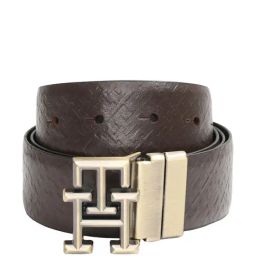 TOMMY HILFIGER Boonville Brown & Black Leather Reversible Belt for Men-image-95