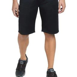 Jack & Jones Black Slim Fit Denim Shorts-picture-31