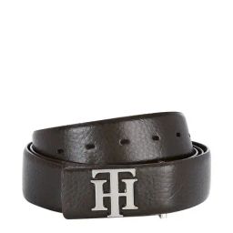 Tommy Hilfiger Zurich Brown Formal Leather Waist Belt for Men-image-23