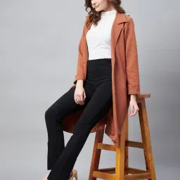 StyleStone Rust Self Design Overcoat image 4