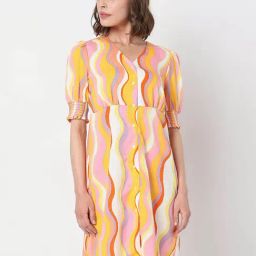 Vero Moda Multicolor Printed Shirt Dress-image-64