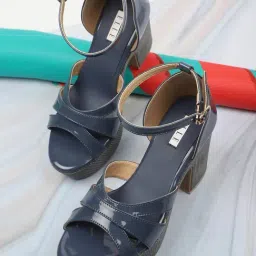 Elle Women's Navy Ankle Strap Sandals-picture-42