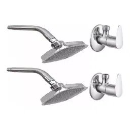 Fastgear Fusion Faucet Set with Shower Stainless Steel Chrome Finish Silver, FG1067 ( Pack of 2)-image-94