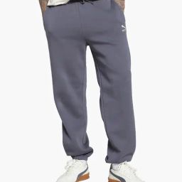 Puma Grey Cotton CLUB DE COURSE Fleece Sweatpants-image-68