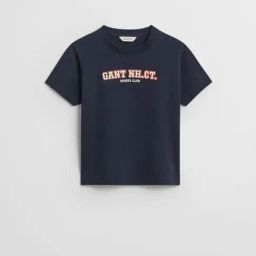 Gant Boys Blue Cotton Printed T-Shirt-image-30