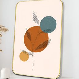 SAF Pink & Brown Leaf Printed Wall Art-image-69