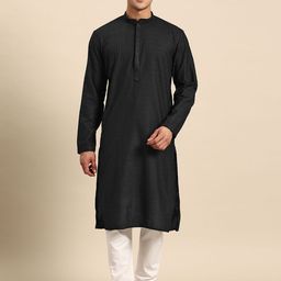 RAJUBHAI HARGOVINDAS Men Chikankari Embroidered Cotton Kurta-picture-42
