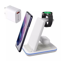 UNIGEN Unidock 3 in 1 Wireless 23 W Charging Station With White Adapter, ‎UD350BK_AD-6