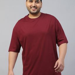 Mast & Harbour Men Drop-Shoulder Sleeves Pure Cotton Bio Finish T-shirt-image-34