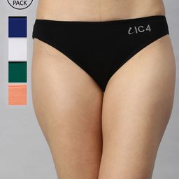 IC4 Women Pack Of 5 Mid-Rise Printed Bikini Briefs 0BMWORB1001P5-12