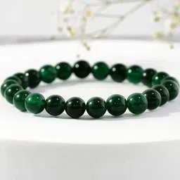 VIBESLE Unisex Elasticated Green Beaded Bracelet-picture-36