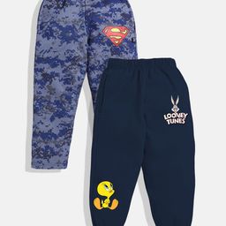 YK X Minute Mirth Kids Pack of 2 Printed Track Pants-image-53