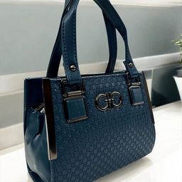 SKORPIO Textured PU Shopper Handheld Bag-16