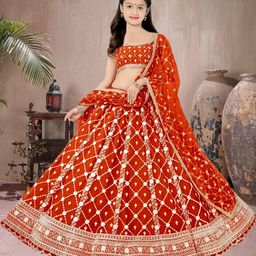 F Plus Fashion Net Semi-Stitched Lehenga Choli-image-85
