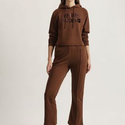 ELLE Women Cotton Embellished Hooded Sweatshirt-picture-31