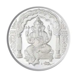 Sri Jagdamba Pearls Ganesh 999 Silver 100gm Silver Coin-image-64