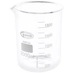 Glassco GC-229.202.11 Scientific Glass Beaker Low Form with Pouring Spout 2000 ml (Pack of 4 Pcs)-7