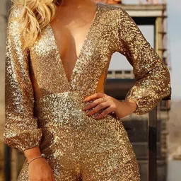 StyleCast Women V-Neck Long Sleeves Jumpsuit-picture-21