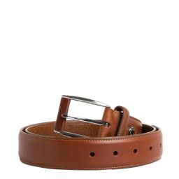 James Aston Brown Leather Waist Belt for Men-image-75